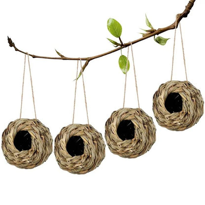 Woven Grass Hanging Bird Nest House for Parrots & Small Birds
