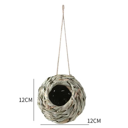 Woven Grass Hanging Bird Nest House for Parrots & Small Birds