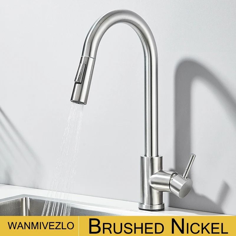 Pull Out kitchen faucet 360 Rotation Single Lever Hot and Cold Sink Mixer Tap