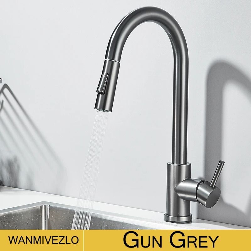 Pull Out kitchen faucet 360 Rotation Single Lever Hot and Cold Sink Mixer Tap