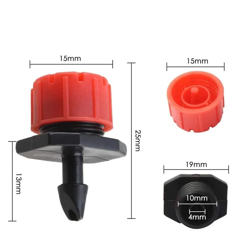 Adjustable 4/7mm Micro Drip Irrigation Emitters for Balconies, Gardens & Greenhouses (10–1000pcs)