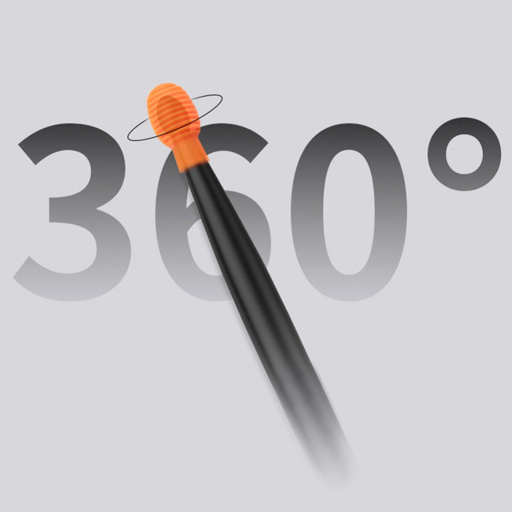 Portable Silicone Mute Drumstick, Silicone Drum Stick Practice Tip, Silent Practice Dampener Orange/Grey