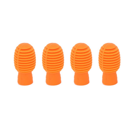 Portable Silicone Mute Drumstick, Silicone Drum Stick Practice Tip, Silent Practice Dampener Orange/Grey
