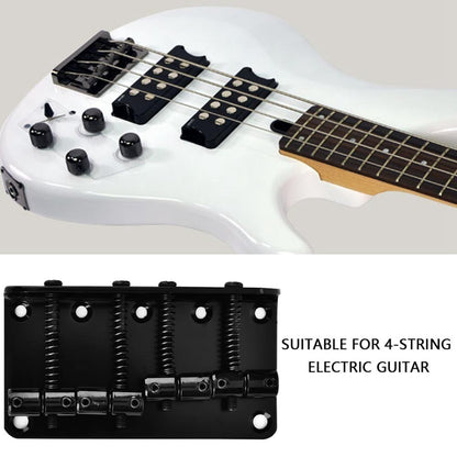 Top Load Black Electric Bass Bridge with Screws, Hex Wrench and String Bass Bridge for Musicians
