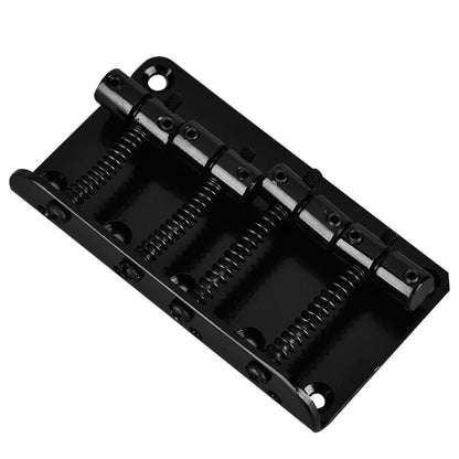 Top Load Black Electric Bass Bridge with Screws, Hex Wrench and String Bass Bridge for Musicians