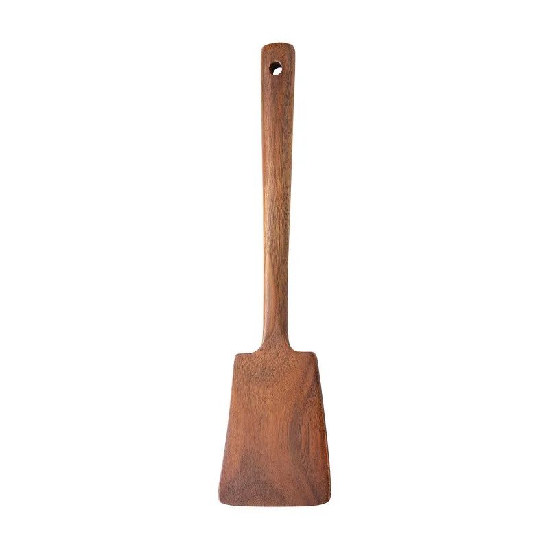 Wooden Spatula for Non-Stick Pans – Heat-Resistant Anti-Scald Cooking Utensil for Home Kitchen Stirring & Flipping