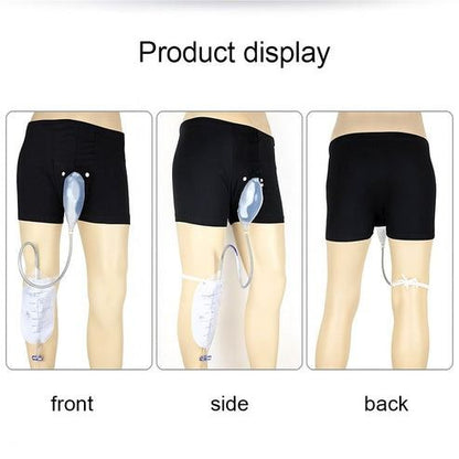Silicone Urine Funnel Collector, Male Wearable Incontinence Pants, Urinal Leg Bag for Easy Use and Comfort