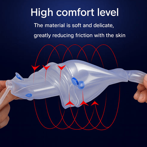 Silicone Urine Funnel Collector, Male Wearable Incontinence Pants, Urinal Leg Bag for Easy Use and Comfort