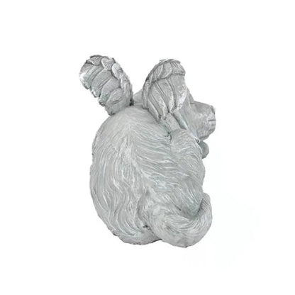 Angel Pet Statue Resin Garden Ornament for Outdoor Decor, Cat or Dog with Wings