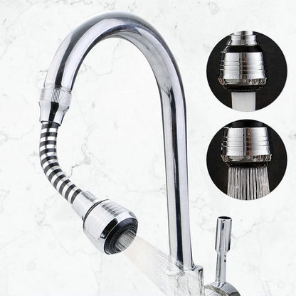 Splash-Proof Kitchen Faucet Aerator with Soft Foaming Spray | Pressurized Water Saver Nozzle, Long Threaded Adapter PVC