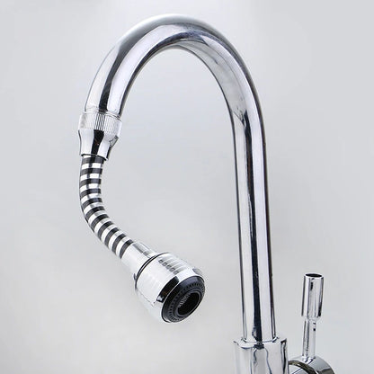 Splash-Proof Kitchen Faucet Aerator with Soft Foaming Spray | Pressurized Water Saver Nozzle, Long Threaded Adapter PVC