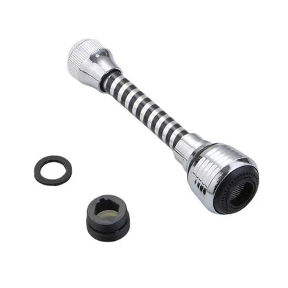 Splash-Proof Kitchen Faucet Aerator with Soft Foaming Spray | Pressurized Water Saver Nozzle, Long Threaded Adapter PVC