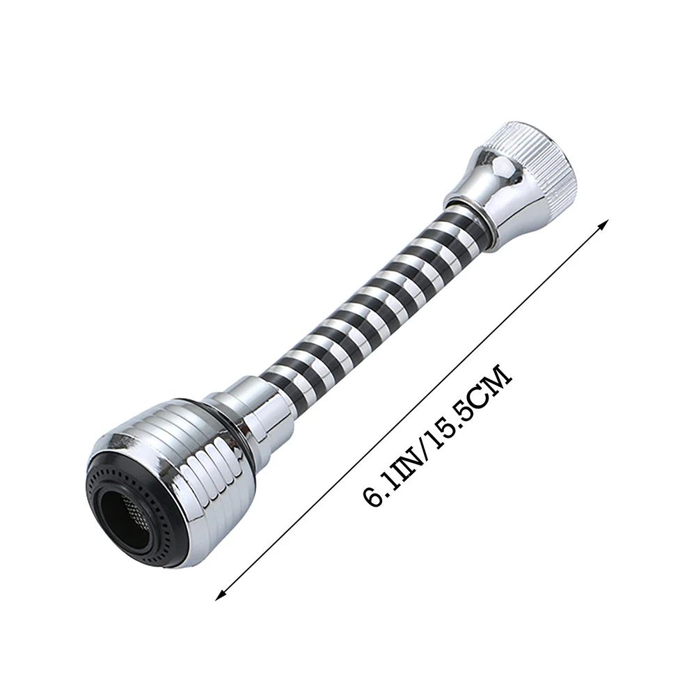 Splash-Proof Kitchen Faucet Aerator with Soft Foaming Spray | Pressurized Water Saver Nozzle, Long Threaded Adapter PVC