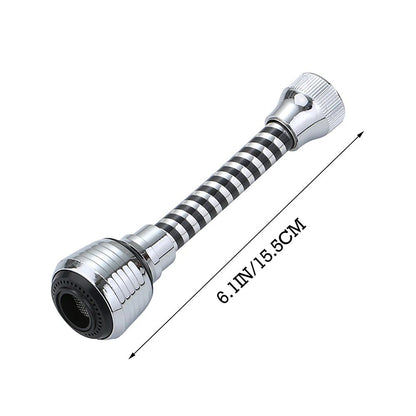 Splash-Proof Kitchen Faucet Aerator with Soft Foaming Spray | Pressurized Water Saver Nozzle, Long Threaded Adapter PVC