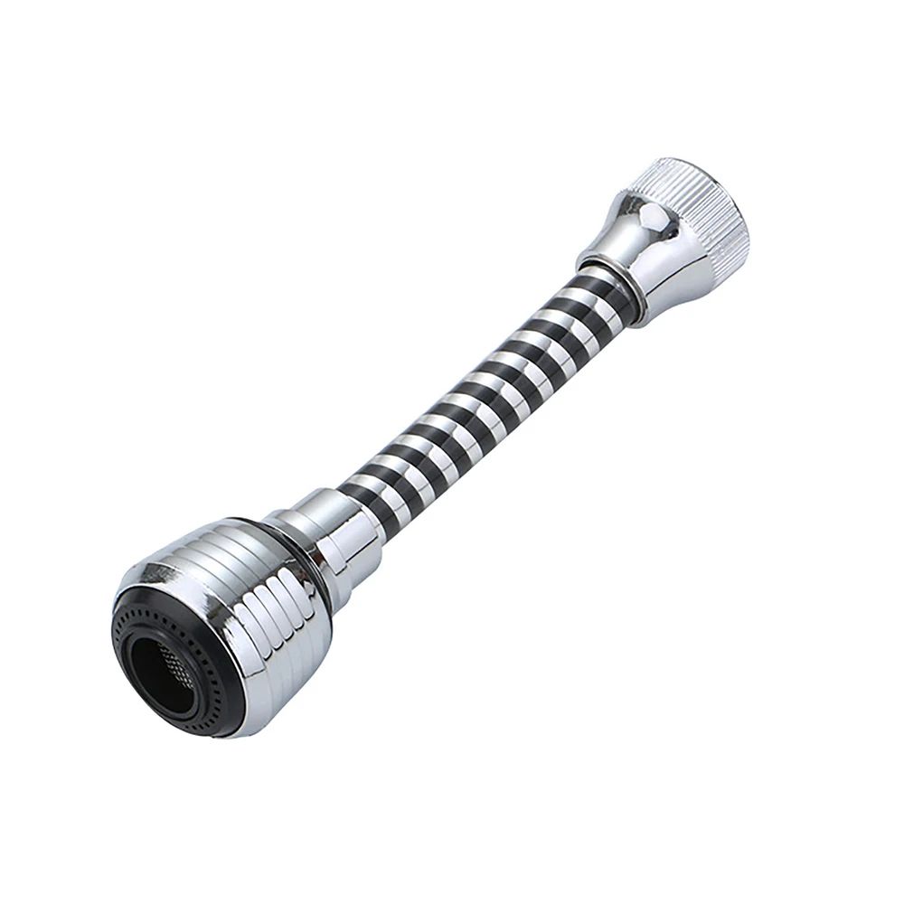 Splash-Proof Kitchen Faucet Aerator with Soft Foaming Spray | Pressurized Water Saver Nozzle, Long Threaded Adapter PVC
