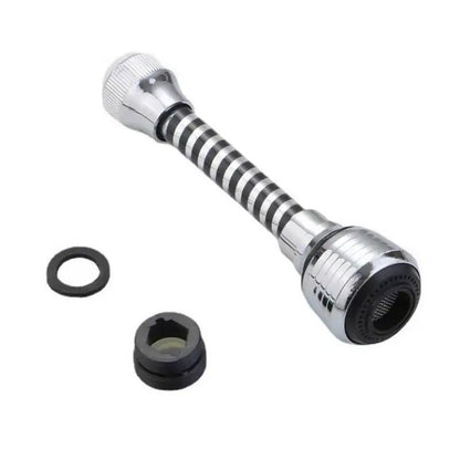 Splash-Proof Kitchen Faucet Aerator with Soft Foaming Spray | Pressurized Water Saver Nozzle, Long Threaded Adapter PVC