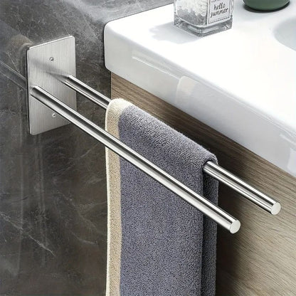 Wall Mounted Double Rod Towel Holder