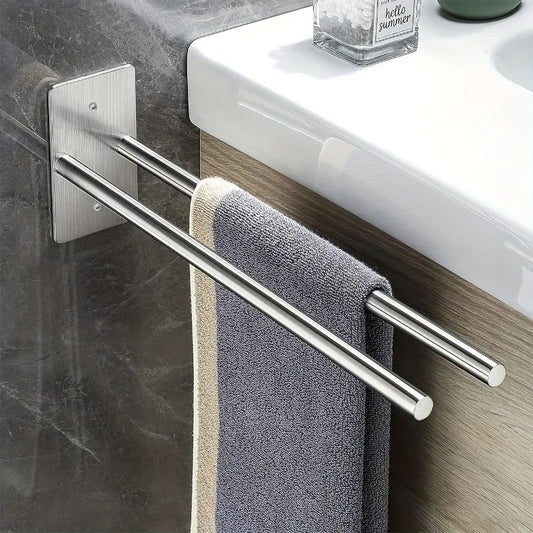 Wall Mounted Double Rod Towel Holder