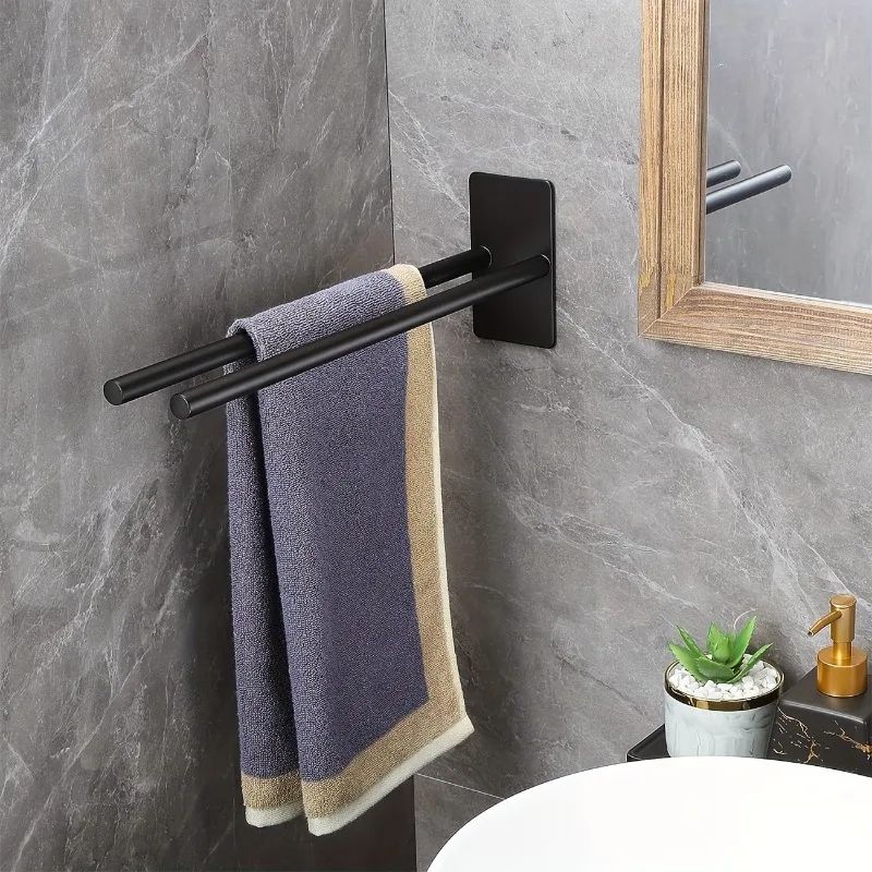 Wall Mounted Double Rod Towel Holder