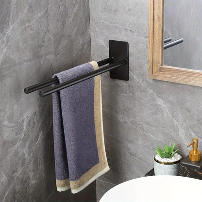 Wall Mounted Double Rod Towel Holder