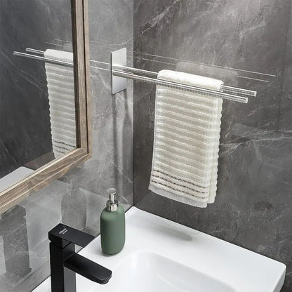 Wall Mounted Double Rod Towel Holder