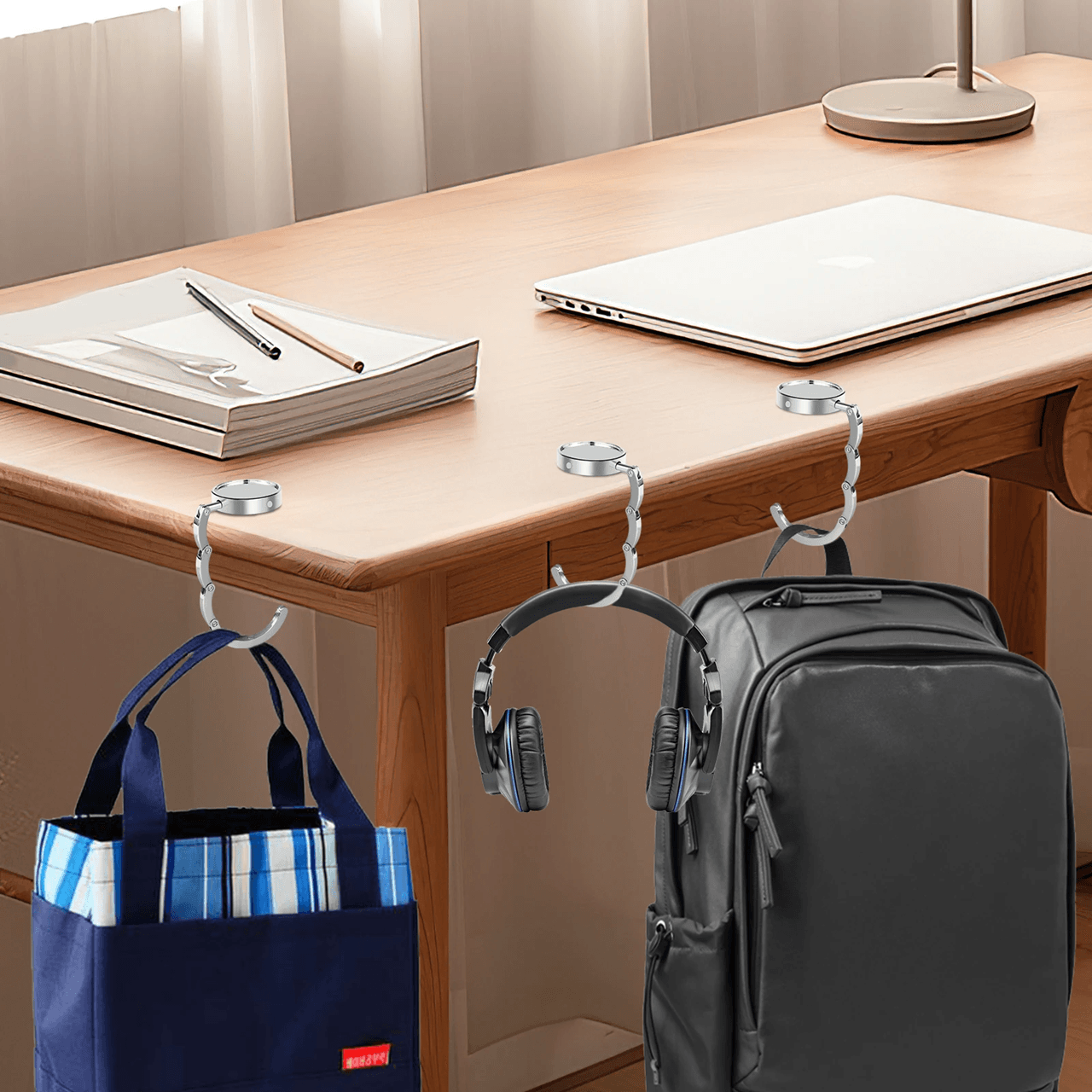 FoldEase Portable Bag Hanger Folding Handbag Hook Table Purse Holder