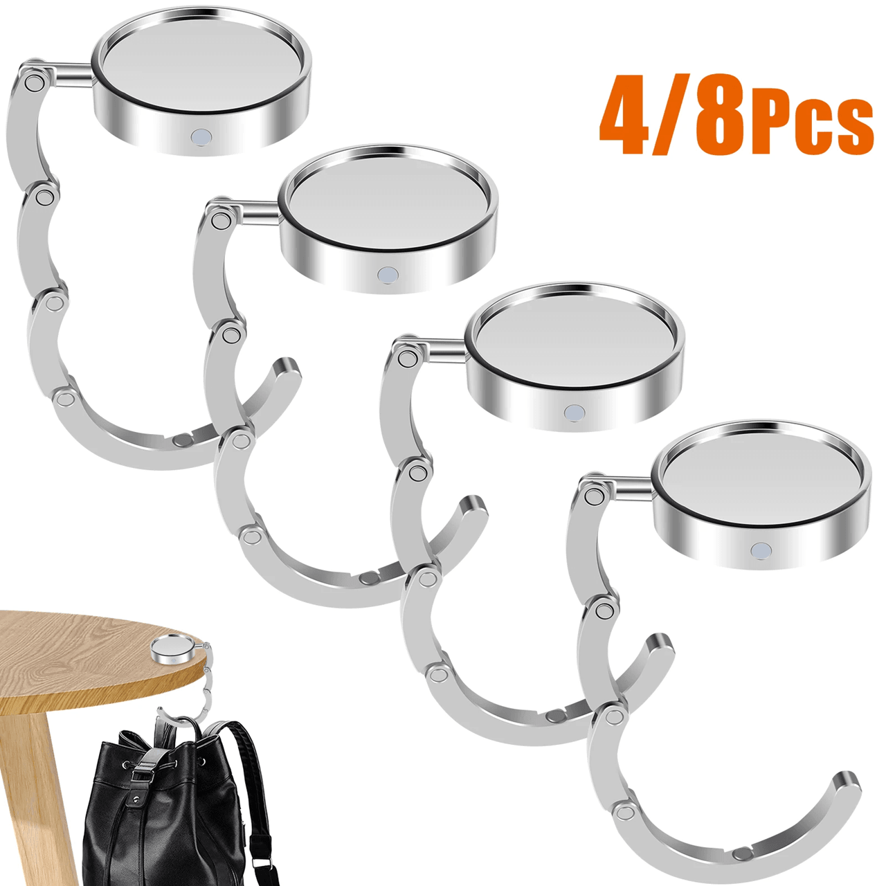 FoldEase Portable Bag Hanger Folding Handbag Hook Table Purse Holder
