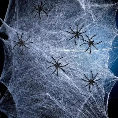 Halloween Spider Web Decoration Fake Spider Web Cotton Thread Haunted House Decor