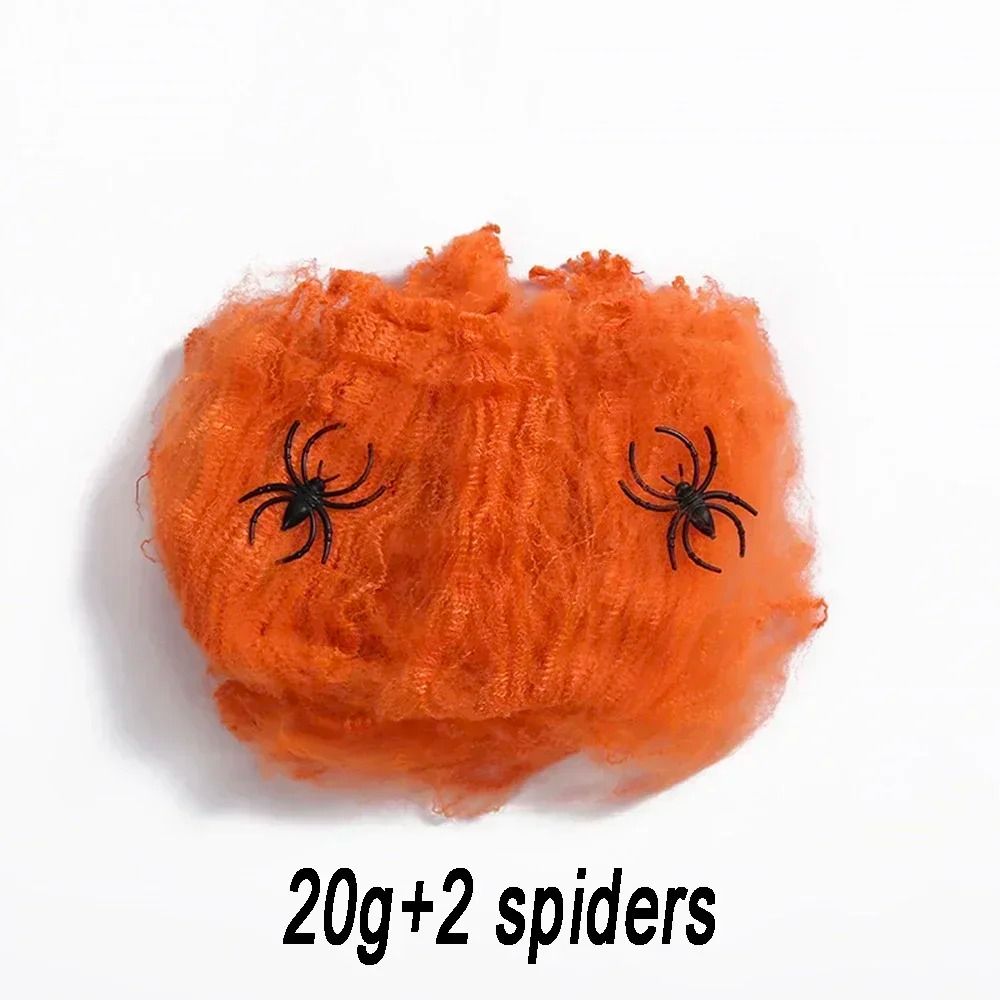 Halloween Spider Web Decoration Fake Spider Web Cotton Thread Haunted House Decor