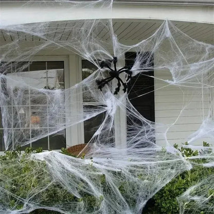 Halloween Spider Web Decoration Fake Spider Web Cotton Thread Haunted House Decor