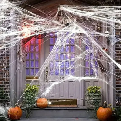 Halloween Spider Web Decoration Fake Spider Web Cotton Thread Haunted House Decor