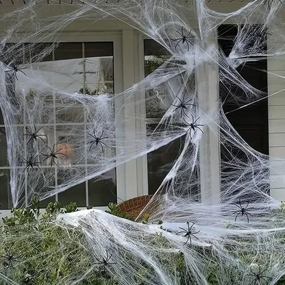 Halloween Spider Web Decoration Fake Spider Web Cotton Thread Haunted House Decor