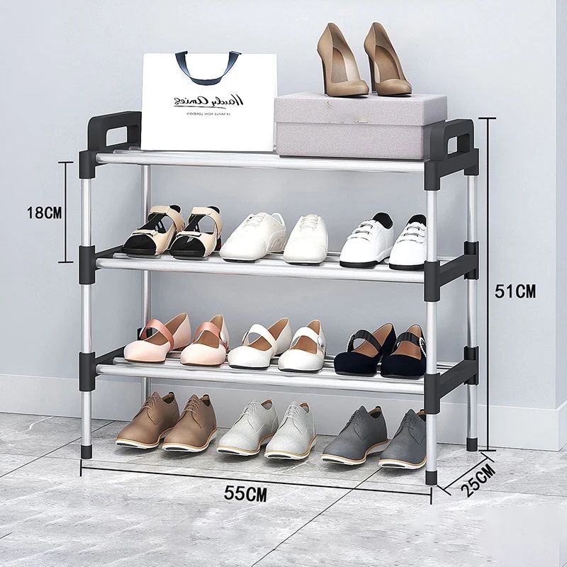 7-Tier Aluminum Alloy Shoe Rack Organizer | Multi-Layer Dust-Proof Entryway Storage Shelf for Dormitory & Home