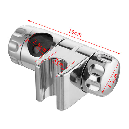 Shower Head Holder, Adjustable Bathroom Shower Rail Bracket, Universal Handheld Hose Riser Slider Clamp