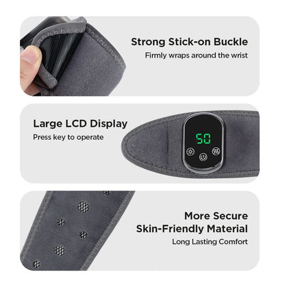 Electric Heated Wrist & Hand Massager Brace with Adjustable Heat and Vibration