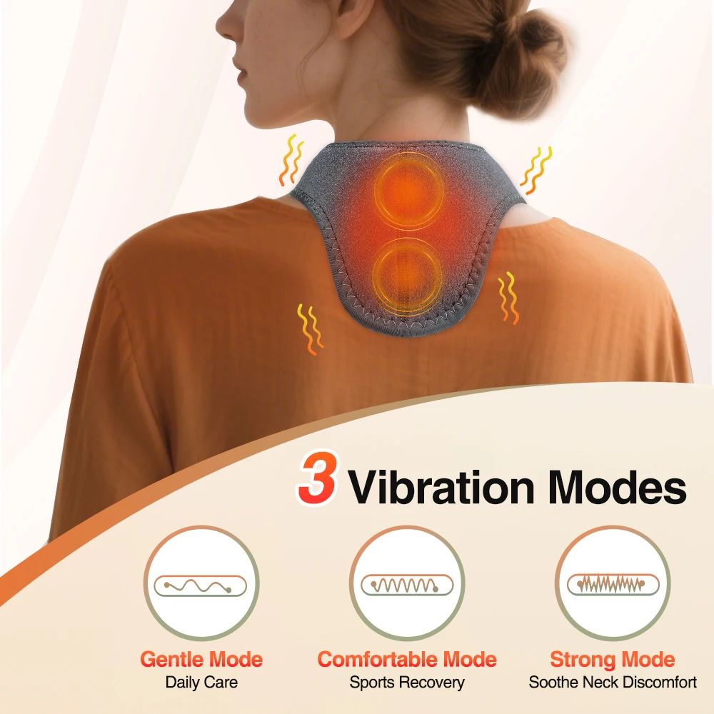 Electric Heated Wrist & Hand Massager Brace with Adjustable Heat and Vibration