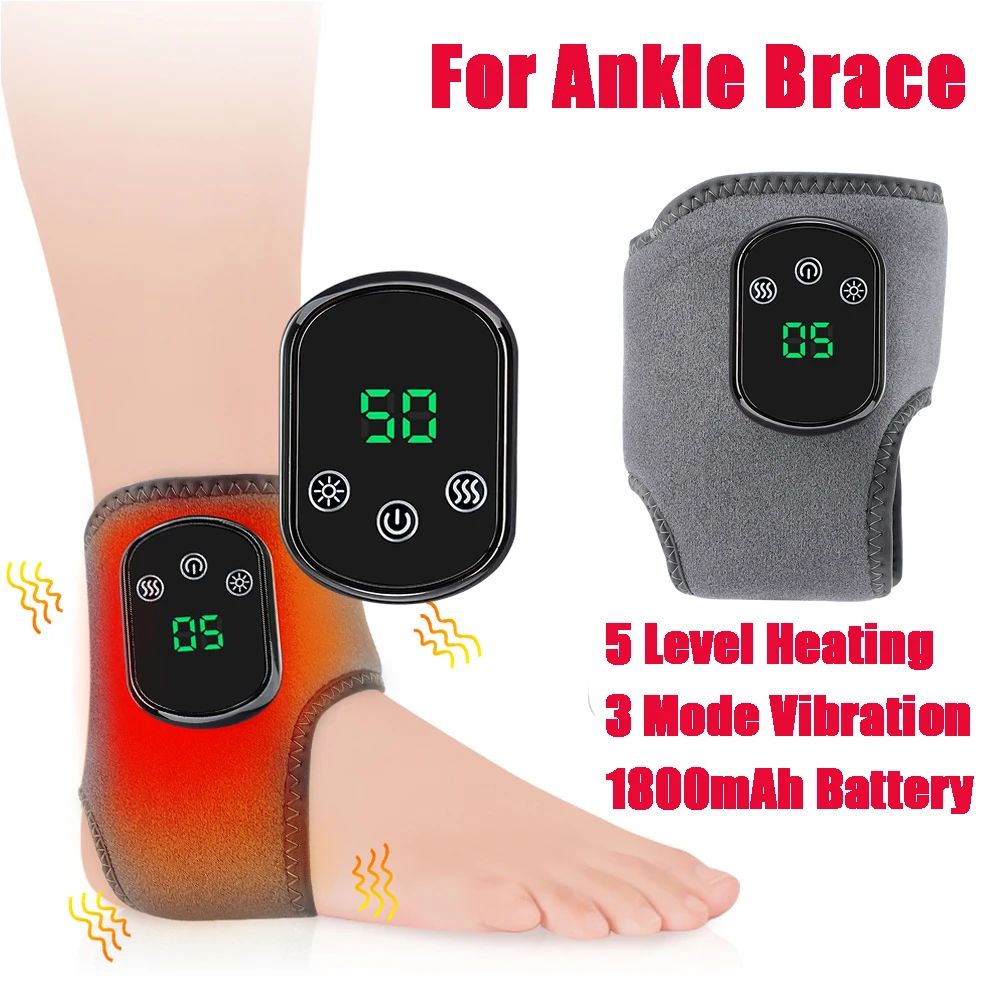 Electric Heated Wrist & Hand Massager Brace with Adjustable Heat and Vibration