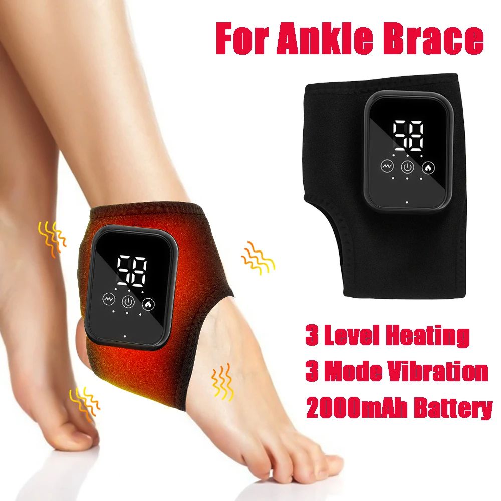 Electric Heated Wrist & Hand Massager Brace with Adjustable Heat and Vibration