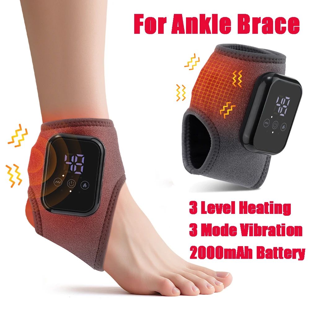 Electric Heated Wrist & Hand Massager Brace with Adjustable Heat and Vibration