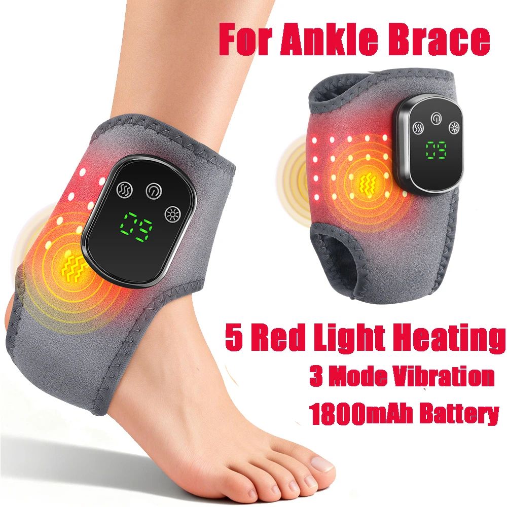 Electric Heated Wrist & Hand Massager Brace with Adjustable Heat and Vibration