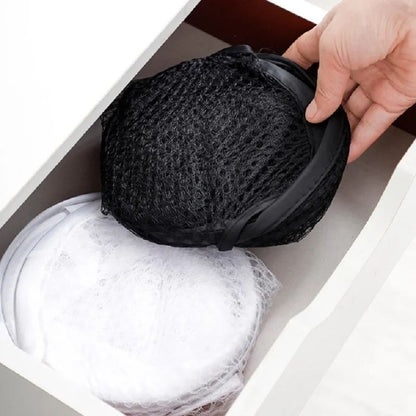 Foldable Mesh Laundry Basket with Handles, Portable Breathable Dirty Clothes Hamper for Bedroom & Bathroom Balcony Use