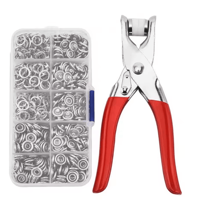 1pc Plier +50 Sets Metal Snap Button Plier Kit with 50 Sets of Snap Fasteners for Clothing Sewing