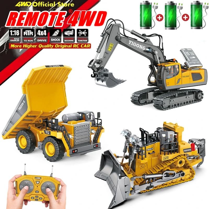4WD Heavy-Duty Remote Control Construction Vehicle