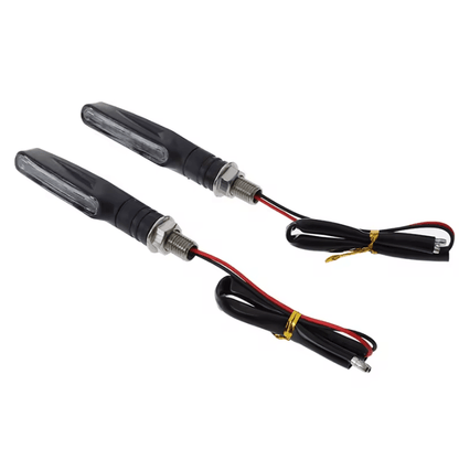 Universal LED Motorcycle Turn Signal Lights 12V Waterproof Amber Blinker Set