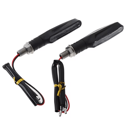 Universal LED Motorcycle Turn Signal Lights 12V Waterproof Amber Blinker Set