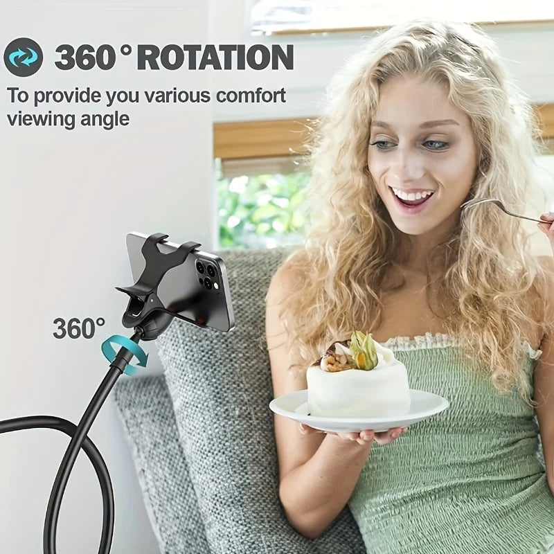 Universal Flexible Long Arm Phone Holder – Adjustable Clamp Mount for Bed, Tablet, Car, and More