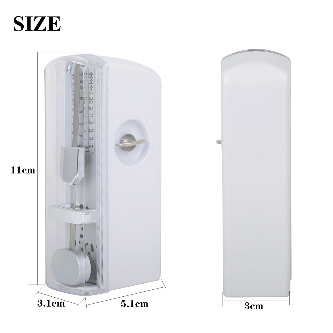 Mechanical Metronome for Guitar, Violin, Piano, Universal Small Size Rhythm Pendulum Practice Tool for Beginners
