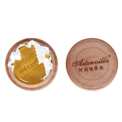 Wooden Case With Wipe, AstonVilla Rosin Round Red Gold, High Purity to Increase Friction, General Purpose