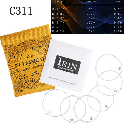 Professional Classical Guitar Accessory, Plated Copper Alloy Nylon Strings for Beginners