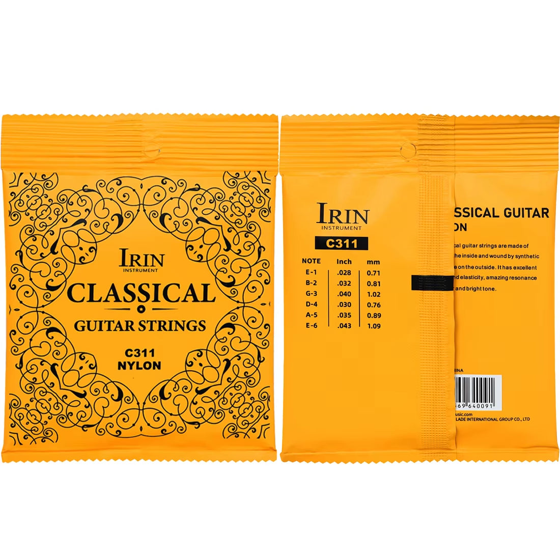 Professional Classical Guitar Accessory, Plated Copper Alloy Nylon Strings for Beginners